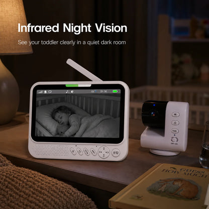 MvpSecam babyvakt med kamera och 7-tumsskärm – utan Wi-Fi