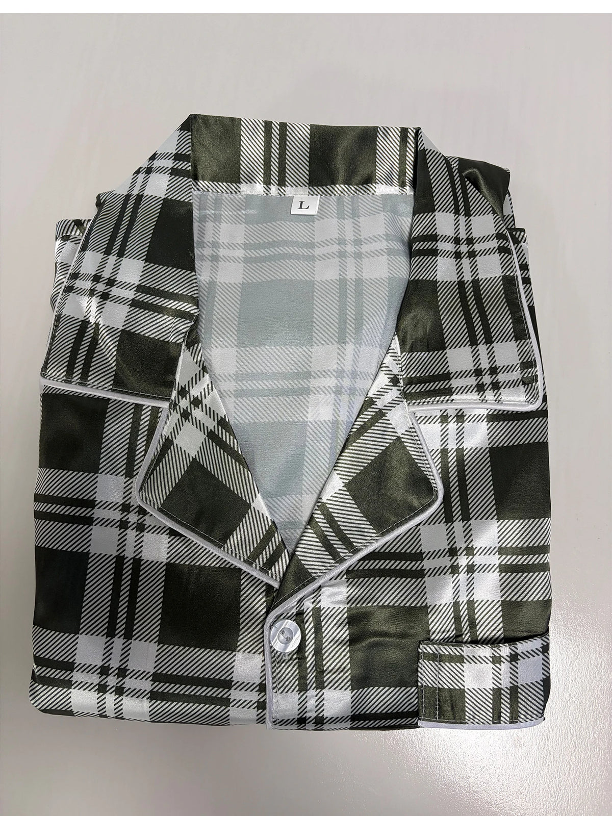 Men's Pj Satin Stripe Print Design Short Sleeve Pajama Set Soft Comfortable Sleepwear for Summer Lightweight Homewear Lougewear