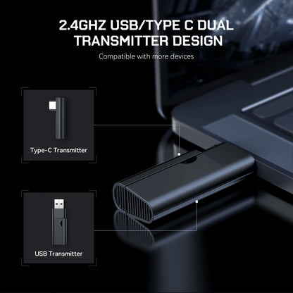 EKSA G19BT 2.4GHz Wireless Gaming Headphones Bluetooth 5.4 3.5mm Headset 30ms Low Latency 40mm RGB Hidden Mic 35H Foldable PC
