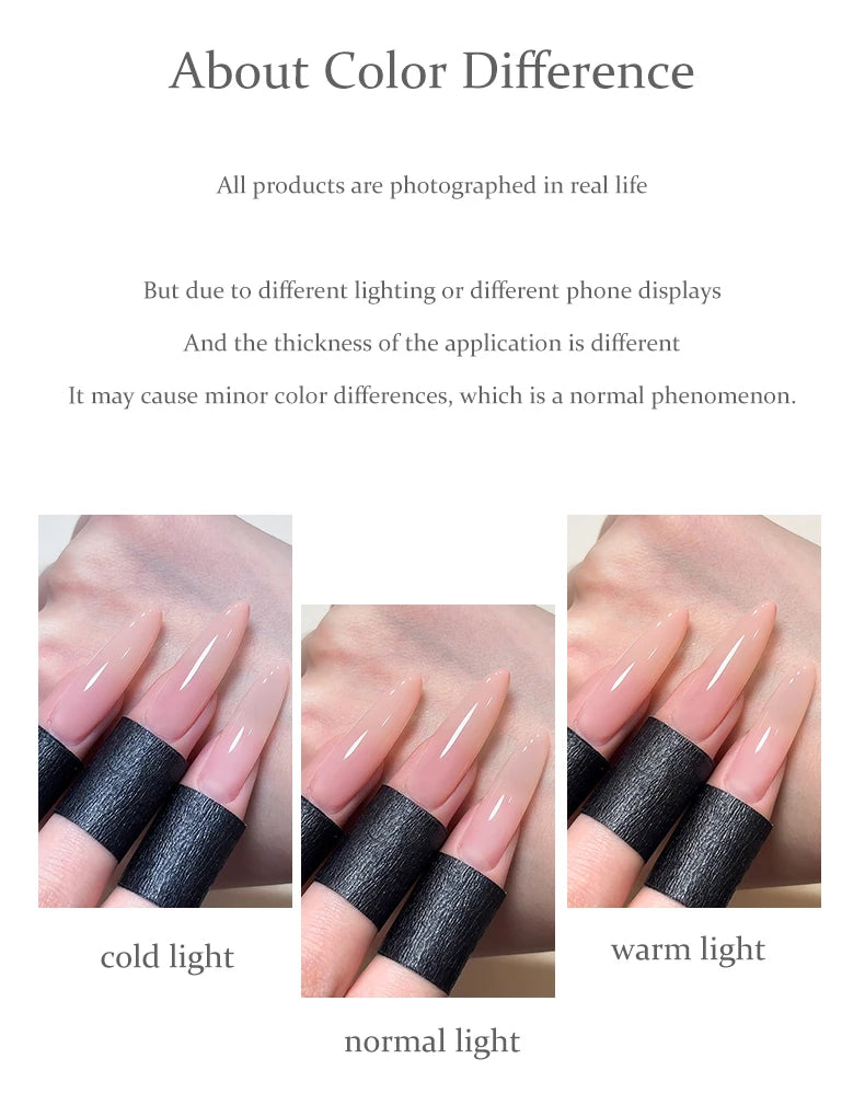 1/6Pcs 15ml Jelly Ice Nude Peelable Polish, UV/LED - Set, Formaldehyde - Free. Oval, Glossy. Good for Salon & DIY