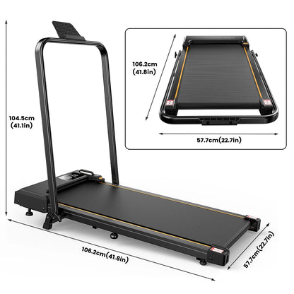 Formill FT51/FT50/FT52 Treadmill 2 In 1 Walking Running Treadmill 0.75-2.5HP Foldable Under Desk Treadmill38*95cm Running Area With Armrest LED Display Oil Drip Hole Indoor Home Gym Exercise Machine