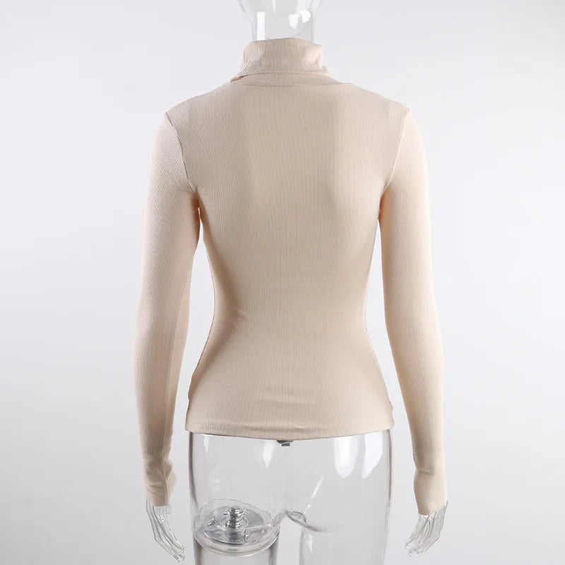Cross-border foreign trade new autumn and winter bra long sleeve knit hoodie women's Europe and the United States single top