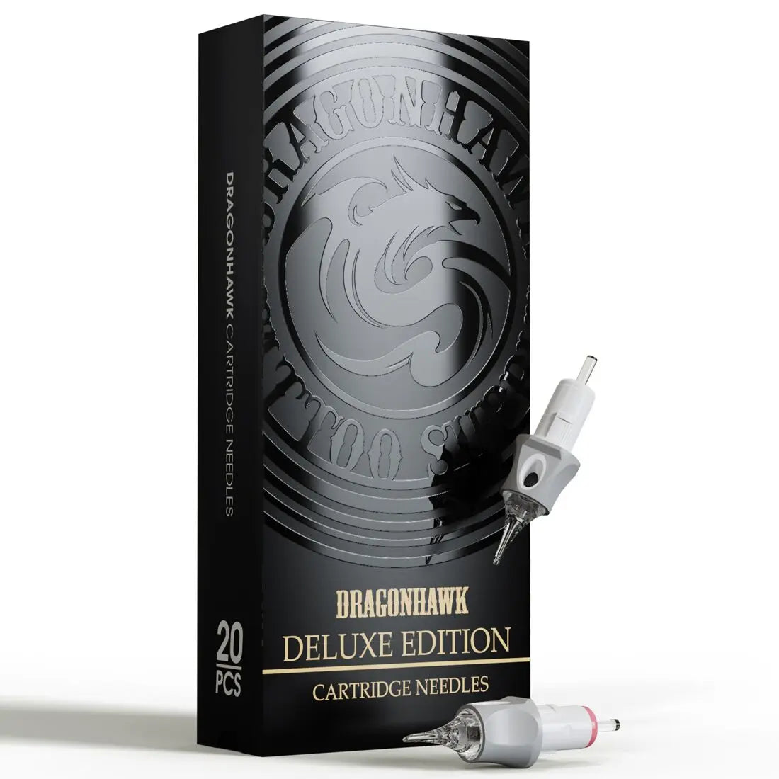Dragonhawk Deluxe Tattoo Cartridge Needles Soft Silicone Cover 20pcsRL/M/RM Extra Smooth Precision Sharp for Most Machine Supply