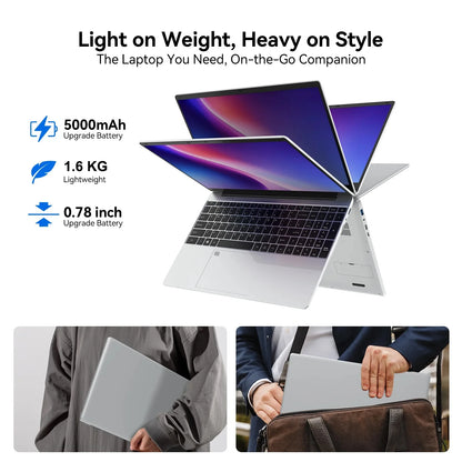 LenO 15,6" Gaming Laptop Intel Core i9-9900 16/32GB RAM Upp till 2TB SSD – Win 11 Pro FHD 1920x1080 Ultratunn Metallram Svart/Silver