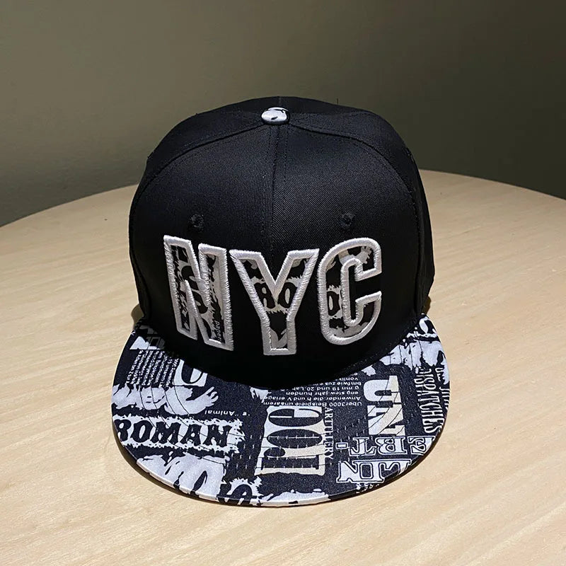 Hip Hop Embroidery Flat Brim Adjustable Caps Hats Snapback Bone New York Brooklyn Trucker Men Bill Brooklyn Plain Visor Brim Era