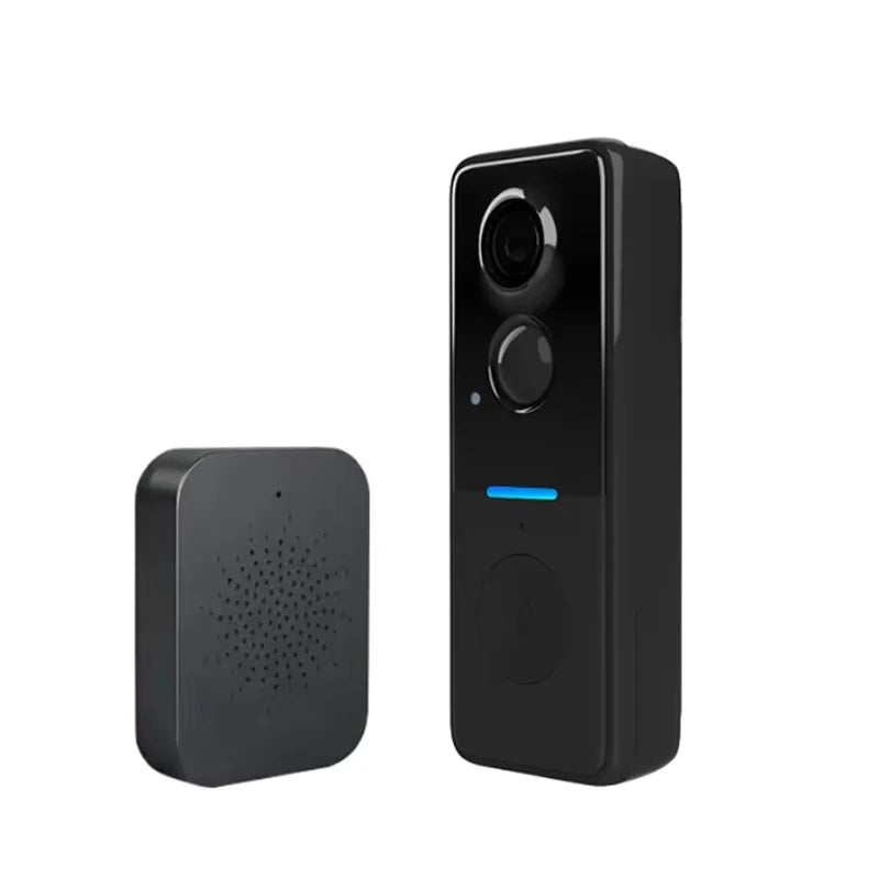 Tuya Trådlös Videodörrklocka med Solcells-regnskydd – 720P, PIR, IP65, 4000mAh, Röstförvrängning