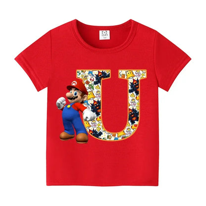 Barn T-shirt 100% Bomull – Tecknat Tryck Kortärm Unisex Casual Storlek 100–160cm
