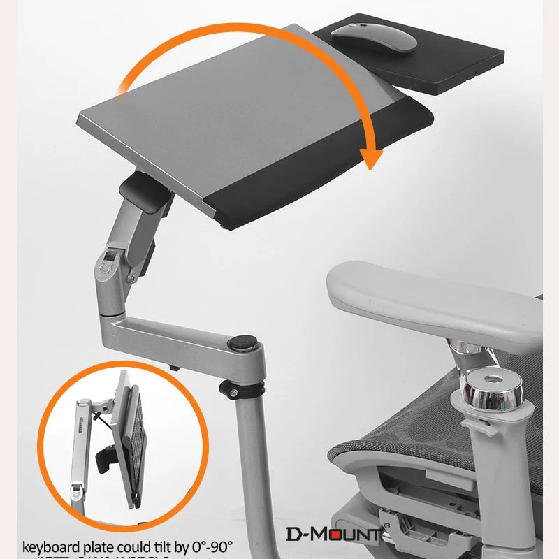 D-MOUNT High OK5030 Multi Functional Gas Spring Arm Laptop Tray Holder Around Chair Legs Lazy Office Stand Mouse Plate Mount