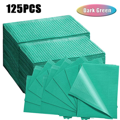 5-125pcs Disposable Waterproof Tattoo Bibs 10 Colors Tattoo Clean Wipes Pad Table Covers Patient Dental Napkins Accessories