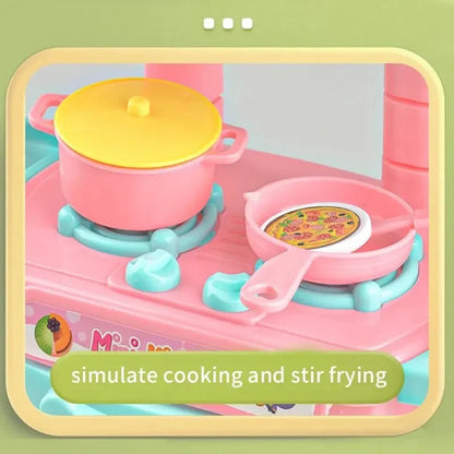 Mini köksbänk lekset DIY simulerad mat servis lekstuga rollspel
