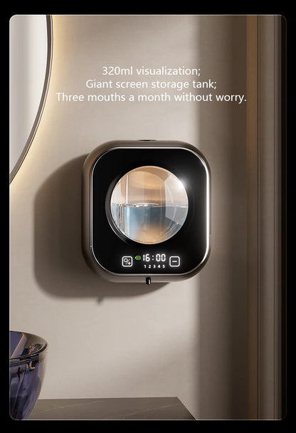 Wall Mounted Automatic Soap Dispenser with Large Capacity Non-contact Rechargeable Sensor Kitchen with LED Intelligence Cleaning