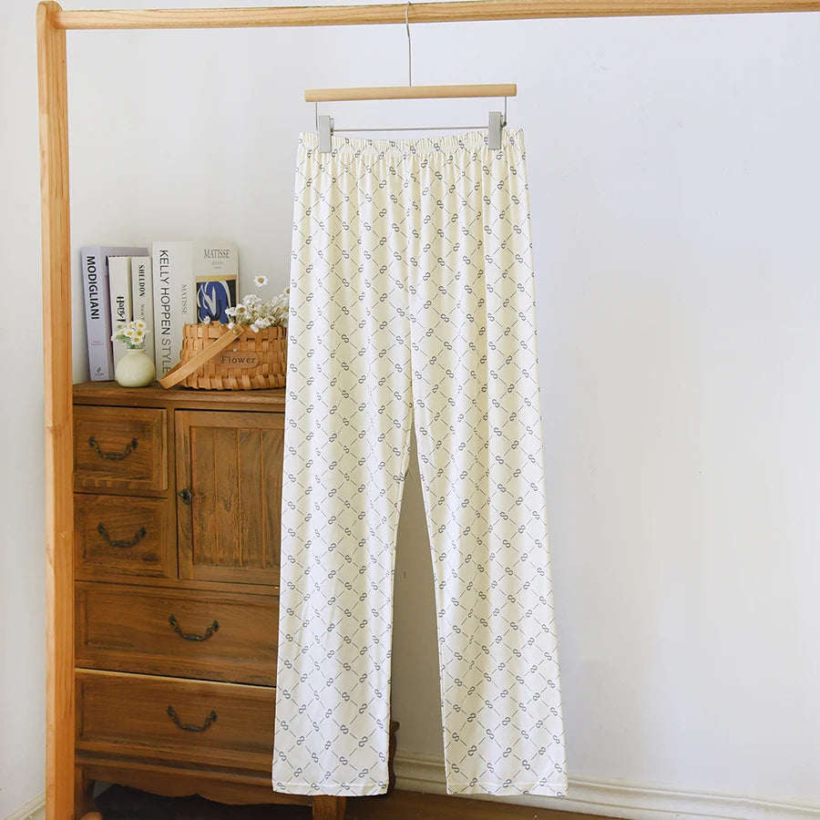 Herr Pyjamasbyxor Långa – Tunna Andningsbara Casual Hemmabyxor, 12 Färger M–6XL