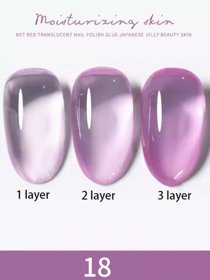 1-30pcs PSK Nude Pink Color Nail Art Ice Transparent Bare Color Nail Enamel 2026 New Net Red Popular White Gel Nail Polish
