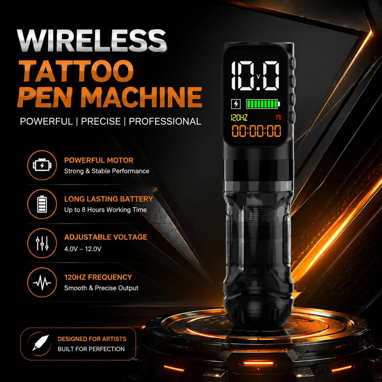 POSEIDON Tattoo Kit Tattoo Pen Kit 20 Tattoo Needles For Permanent Makeup Tattoo Machine Kit Wireless Tattoo Gun Kit