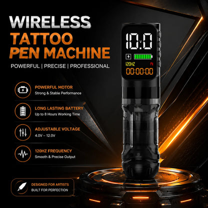 POSEIDON Tattoo Kit Tattoo Pen Kit 20 Tattoo Needles For Permanent Makeup Tattoo Machine Kit Wireless Tattoo Gun Kit