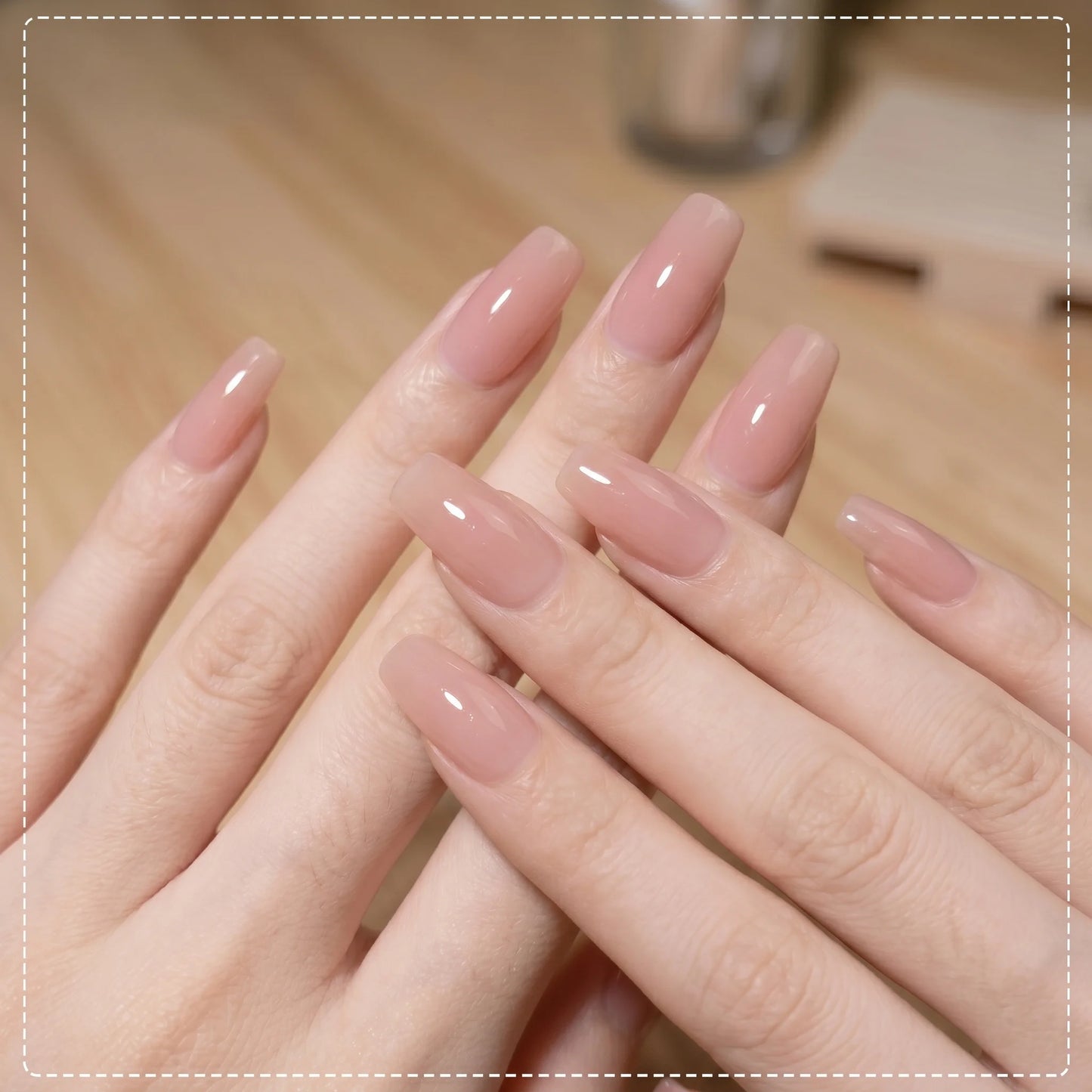 Hassleless #05 Nude Pink Gel Nail Polish 15ml, UV/LED Cured, Soak-Off, Glossy Finish, Natural Sheer Color for Daily Manicure