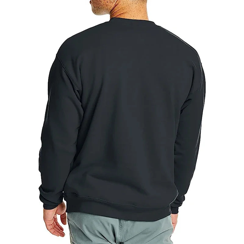 Men's Fashionable Thin Solid Color Pullover Hoodie for Autumn Casual Street Style Ideal Wear