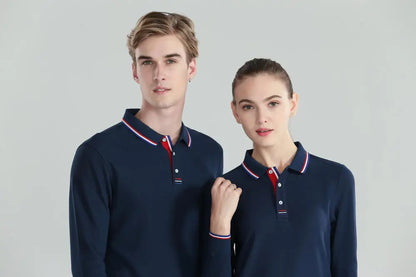 Långärmad Polo-shirt med Eget Tryck eller Logotyp – Unisex S–4XL (Asian)