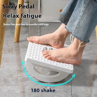 2026 Portable Foot Rest Under Desk Ergonomic Foot Stool With Massage Rollers For Home Office Comfort