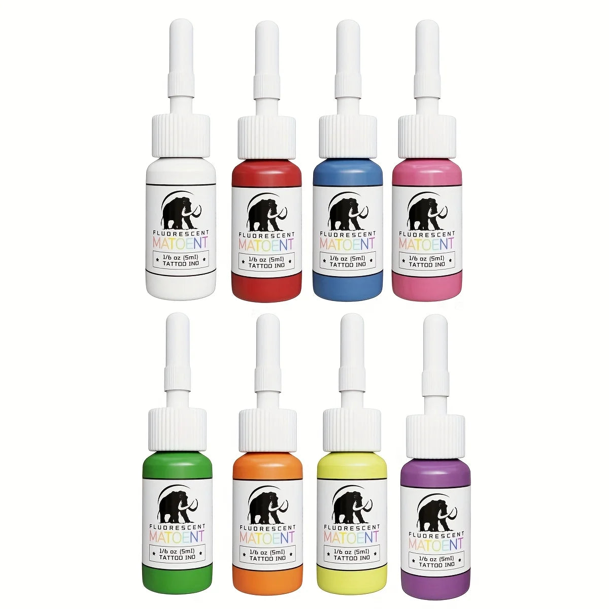 0.17oz Tattoo Ink Fluorescent Ink Body Art Tattoo Kits Professional Beauty Paints Makeup Tattoo Supplies Semi-permanent
