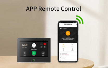 Staniot SecPanel 7" 4G WiFi Larmsystem – 5000mAh Batteri 120dB Siren Alexa Google 150 Zoner Tuya App 10 Språk CE RoHS