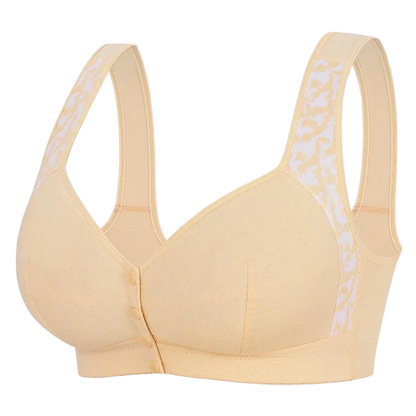 Plus Size Front Closure Wireless Comfort Bra - Seamless Full Coverage Easy on off Supportive E Cup Women's Bra 1XL-7XL