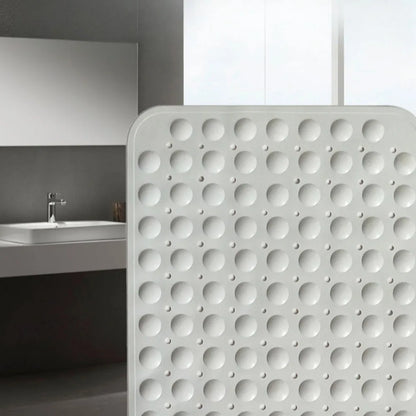 Non-Slip Bathtub Mat Shower Mat with Drain Holes and Suction Cups Machine Washable Household Bathroom Shower Carpet Bathroom