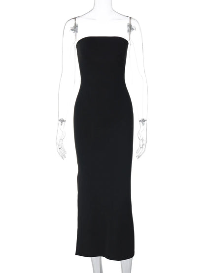 Hugcitar Axelbandsför Bodycon Maxiklänning – Långärmad, Sexig, Fest & Bal, XS–L