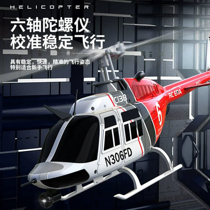 RC Helikopter Bell 206 – 4CH 2.4GHz 6-axlat Gyro Höjdhållning App-styrd 80–100m CE Inomhus/Utomhus C138 2026