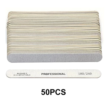 10-100PCS Wooden Nail File Professional Sanding Buffer Files 100/180/240 Double Side For Nail Art Pedicure UV Gel Tips Tools
