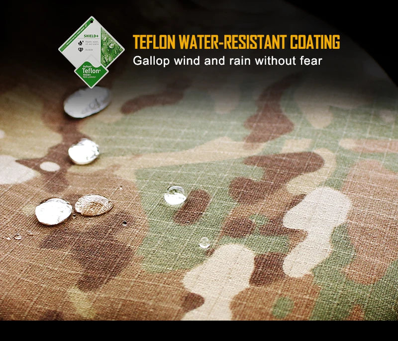 Multicam Tactical Pants +Pads Men Combat Trousers Work Camo Hunting Clothes Multi-pocket Breathable Wear-resisting Cargo Pants