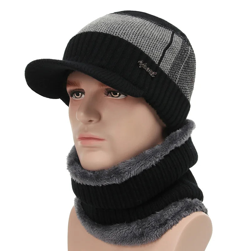Winter Hats Skullies Beanies Hat Men Winter Beanies For Women Wool Scarf Caps Balaclava Mask Gorras Bonnet Knitted Hat