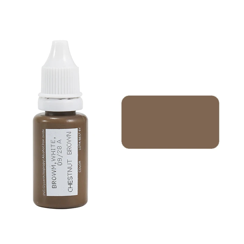 15ml Permanent Makeup Color Natural Eyebrow Dye Plant Tattoo Ink Microblading Pigments For Tattoos Eyebrow Lips Eyelash Set