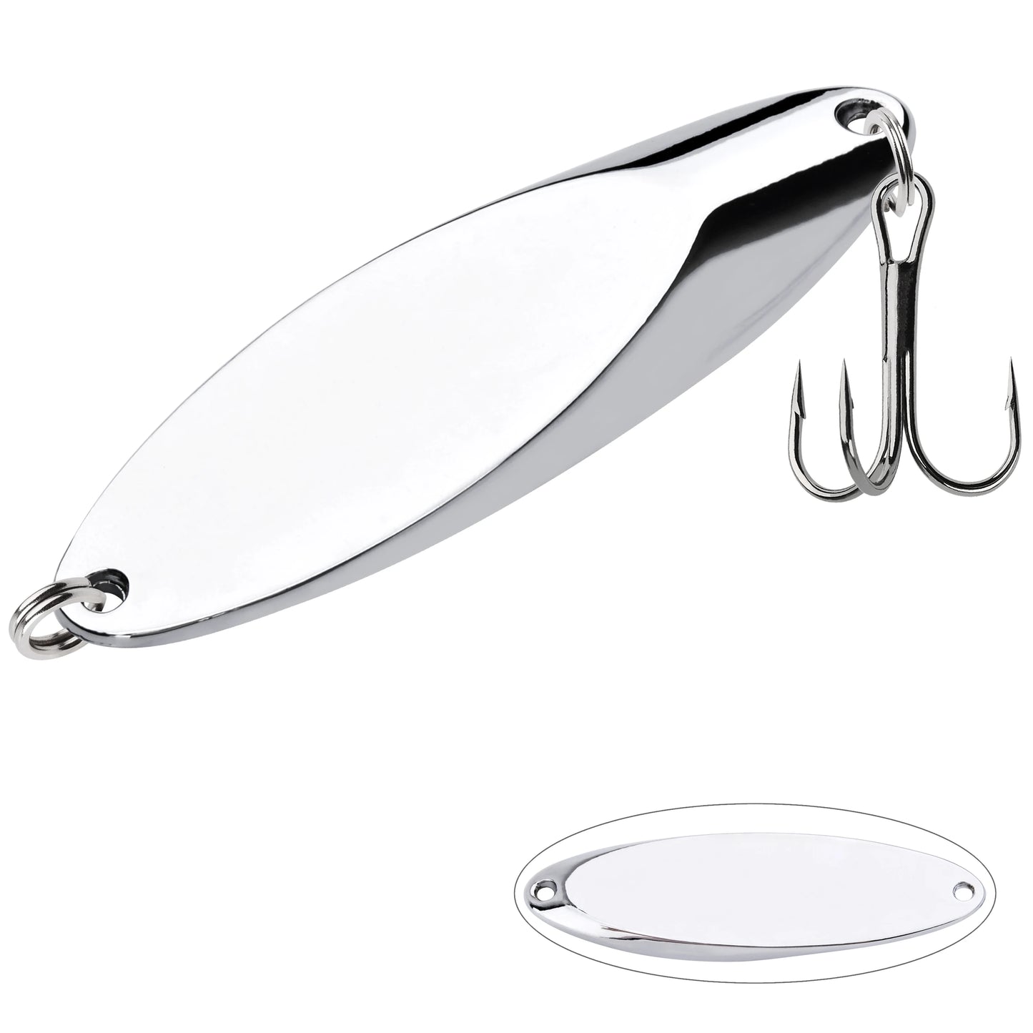 12pcs Metal Spinner Spoon Lures Trout Fishing Lure Hard Bait Sequins Paillette Artificial Baits Spinnerbait Fish Tools 1.5g-56g