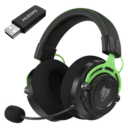 NUBWO G03 Trådlöst Gaming Headset – 3 Anslutningslägen 2.4GHz Bluetooth 3,5mm 50mm 100h ≤20ms CE/FCC PS5 PS4 PC Xbox Röd Grön