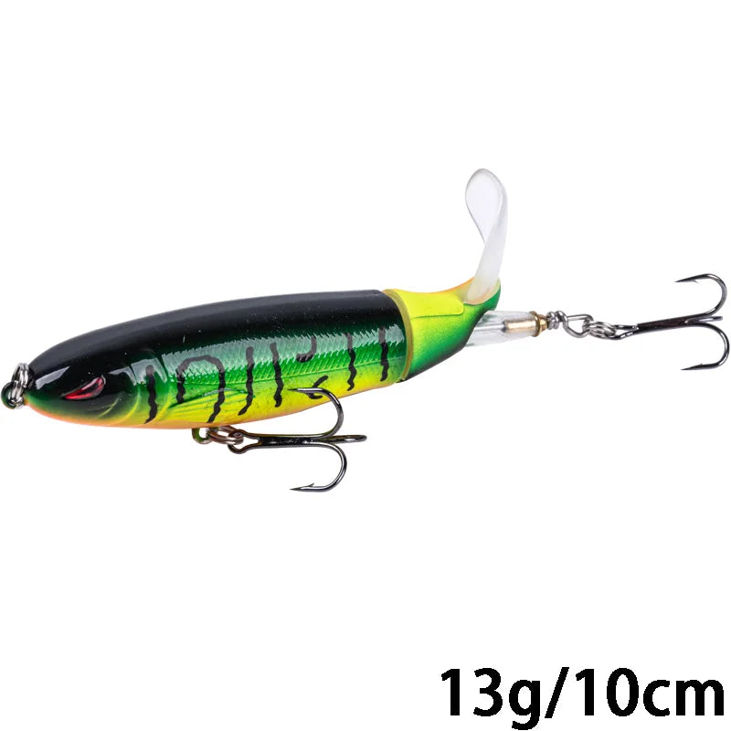 Goture Whopper Popper 10cm/11cm/14cm Topwater FIshing Lure Blowups Pike Baits Rotating Tail Fishing Tackle Crankbait Wobblers