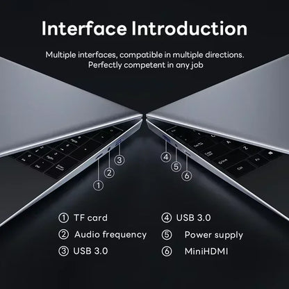 LenO 14,1" Ultratunn Gaming Laptop Intel Core i9-9900 16/32GB RAM Upp till 2TB SSD – Windows 11 Pro Kontor Studier Metallram