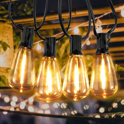 Arbrac ST38 LED-ljusslinga Utomhus IP44 – Varmvit 2200K Krossäker Fjärrkontroll Dimmer 15/18/20/30m Trädgård Bröllop Jul CE RoHS