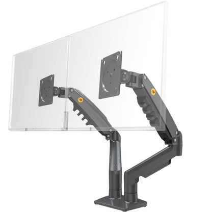 New NB F160 Gas Spring Desktop 17'-27' Dual Monitor Holder Arm With 2 USB3.0 Monitor Mount Bracket Load 2-9 Kg Each Arm