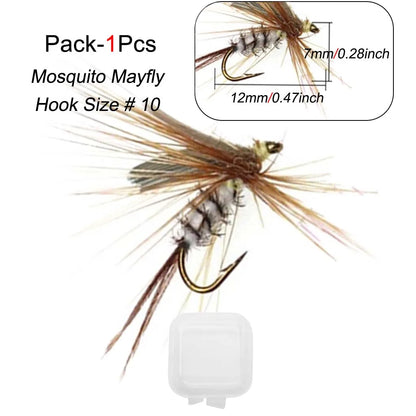1/3Pcs Fly Fishing Lure Nymph Dry Wet Flies Bionic Bait Fly Trout Fishing Lures