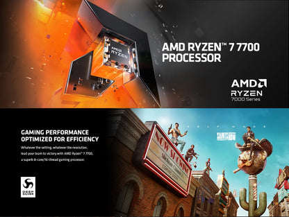 AMD Ryzen 7 7700 R7 7700 CPU 8-Core 16-Thread 5.3GHz Unlocked Desktop Processor Socket AM5 Gaming CPU Without Package