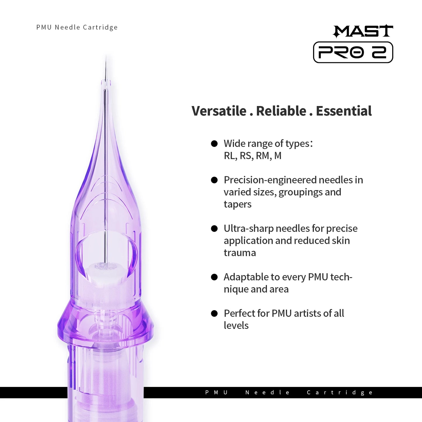 Mast Pro2 PMU Tattoo Cartridges Needles RL/RS/RLT Types Permanent Makeup Needle for Tattoo Machine Tattoo Cartridge Accessories
