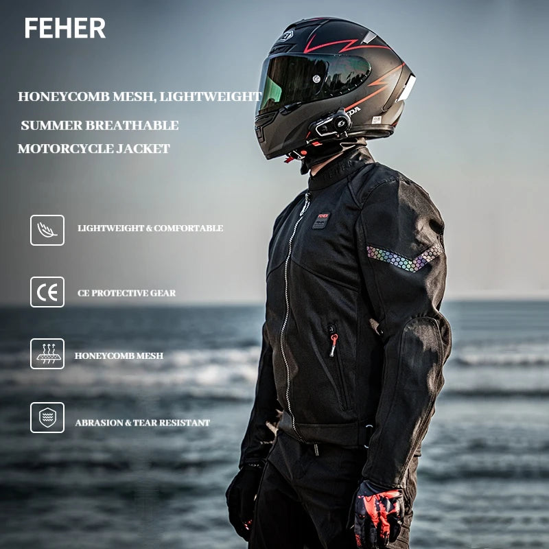 FEHER Sommar MC-jacka i Mesh SJ-2311