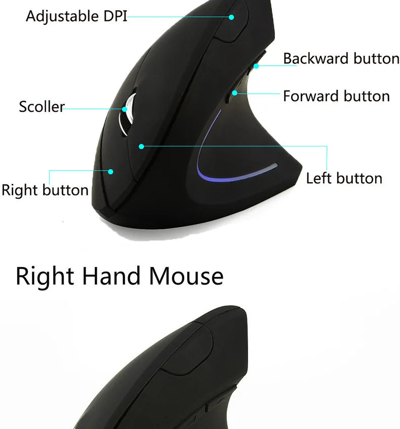 Bärbar trådlös USB- och Bluetooth-gamingmus