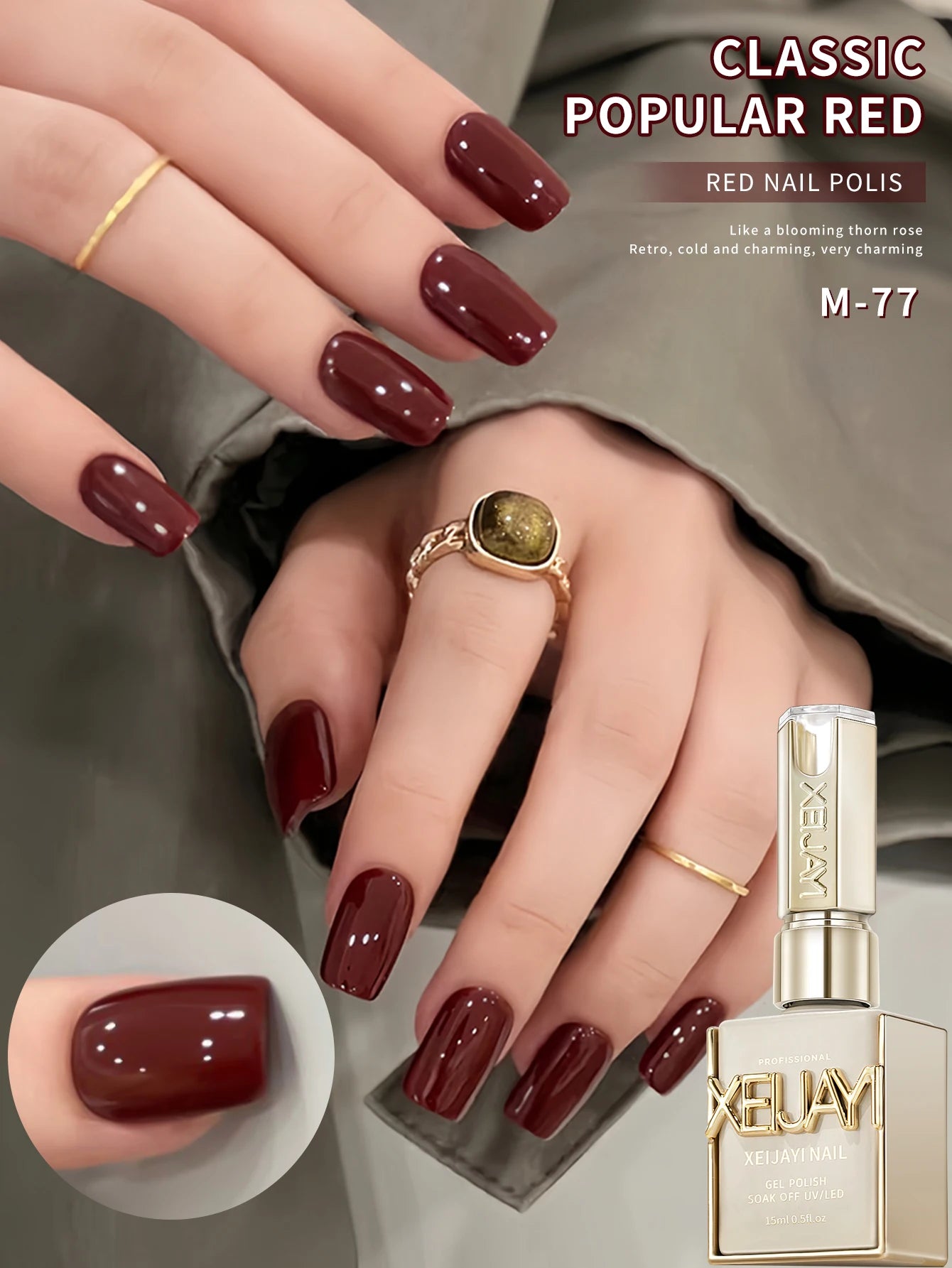 XEIJAYI 1Pc 15ML 13Colors to Choose From Pure Nail Polish Gel Nail Add Semi-Permanent Soak Off UV LED Construction Gel Varnish