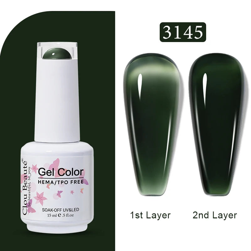 Clou Beaute Transparent French Gel Polish Translucent Nude Pink Red Jelly Glass Milky White Varnish Rainbow Color Nail Art