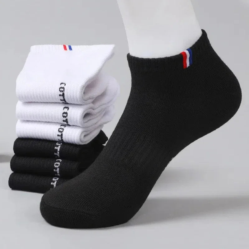 Herr Ankelstrumpor i Bomull 1–50-pack – Andningsbara, Tunna, Sport & Vardag, EU 38–45