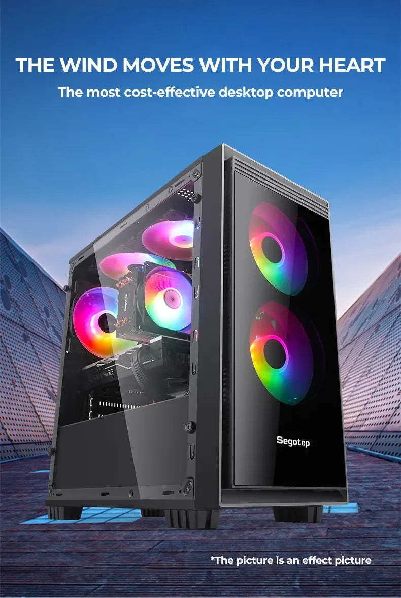High-End 9800X3D  aotesier Gaming Desktop PC RTX5080 2TB NVMe M.2 SSD Win 10