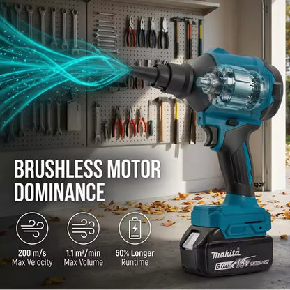 Makita BL1860B 18V 6Ah 6000mAh uppladdningsbart batteri och DAS180 18V blåsmaskin