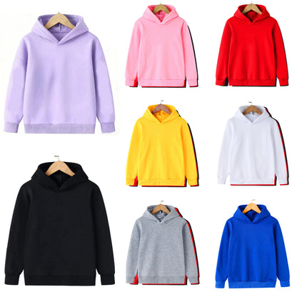 NEW Fashion Kids Boy Hoodies Hoodies 2025 Spring Autumn Girls Casual Hoodies Sweatshirt Kids Solid Color Hoodies Sweatshirt